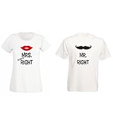 Mr. Right & Mrs. Always Right Partner T-Shirts - Hochzeitsgeschenk - Valentinstagsgeschenk