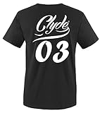 CLYDE 03 MOTIV II - Herren T-Shirt - Schwarz / Weiss Gr. M