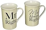 Mr & Mrs Right Bechers Boxed Pair