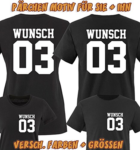 Comedy Shirts - WUNSCH - Damen T-Shirt - Schwarz / Weiss Gr. M -
