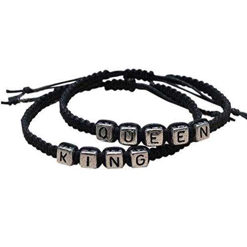 Ein Paar Armbänder gewebt Armband Für Liebespaar König und die Königin-Armbänder Armreife - 1