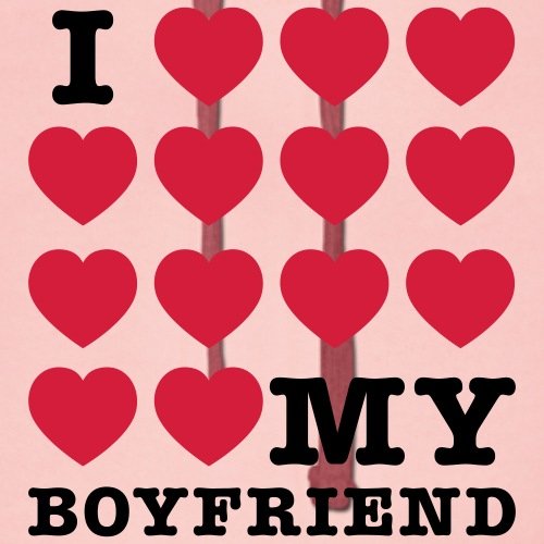 I Love My Boyfriend Frauen Premium Kapuzenpullover von Spreadshirt® -