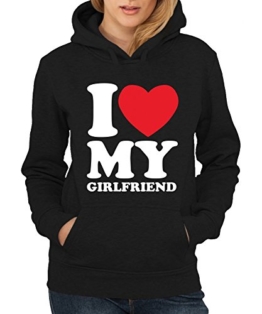 -- I love my girlfriend -- Girls Kapuzenpullover Farbe Kelly Green, Größe XL -
