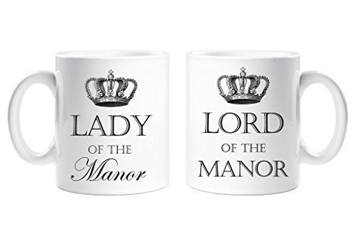 Lord of the Manor und Lady of the Manor-Tasse Lustige Tasse als Geschenk für Paare - 1