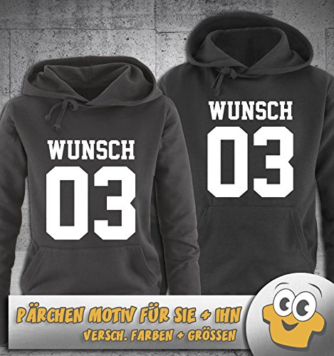 WUNSCH - Damen Hoodie - Schwarz / Weiss Gr. S -
