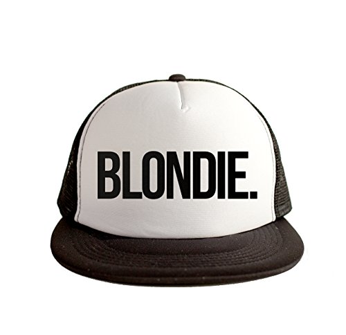 Blondie Cool Swag Hip Hop Druck 80s Style Snapback Hut Kappe Weiß Schwarz -