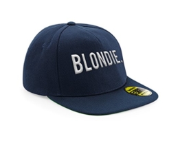 Blondie, Snapback Cap mit Leuchtgarn bestickt, Neon im Dunkeln, 6-Panel, Neuheit! / navy -