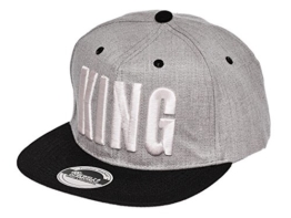 Jewelz&Diamondz verschiedene Farben Unisex Snapback Cap Kappe Cappy Baseball Cap Schirm Mütze King Queen one size verstellbar -